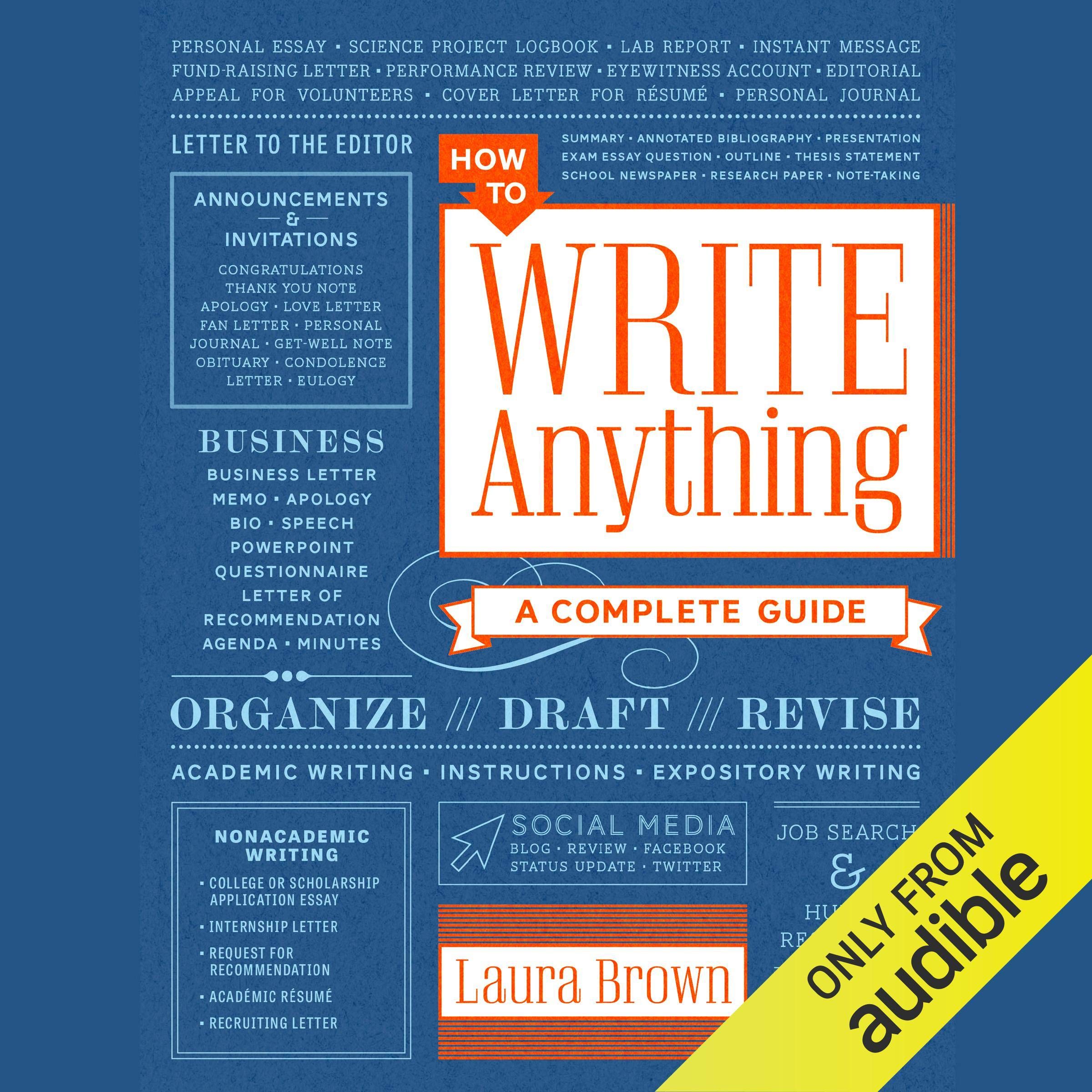 Cover art for How to Write Anything