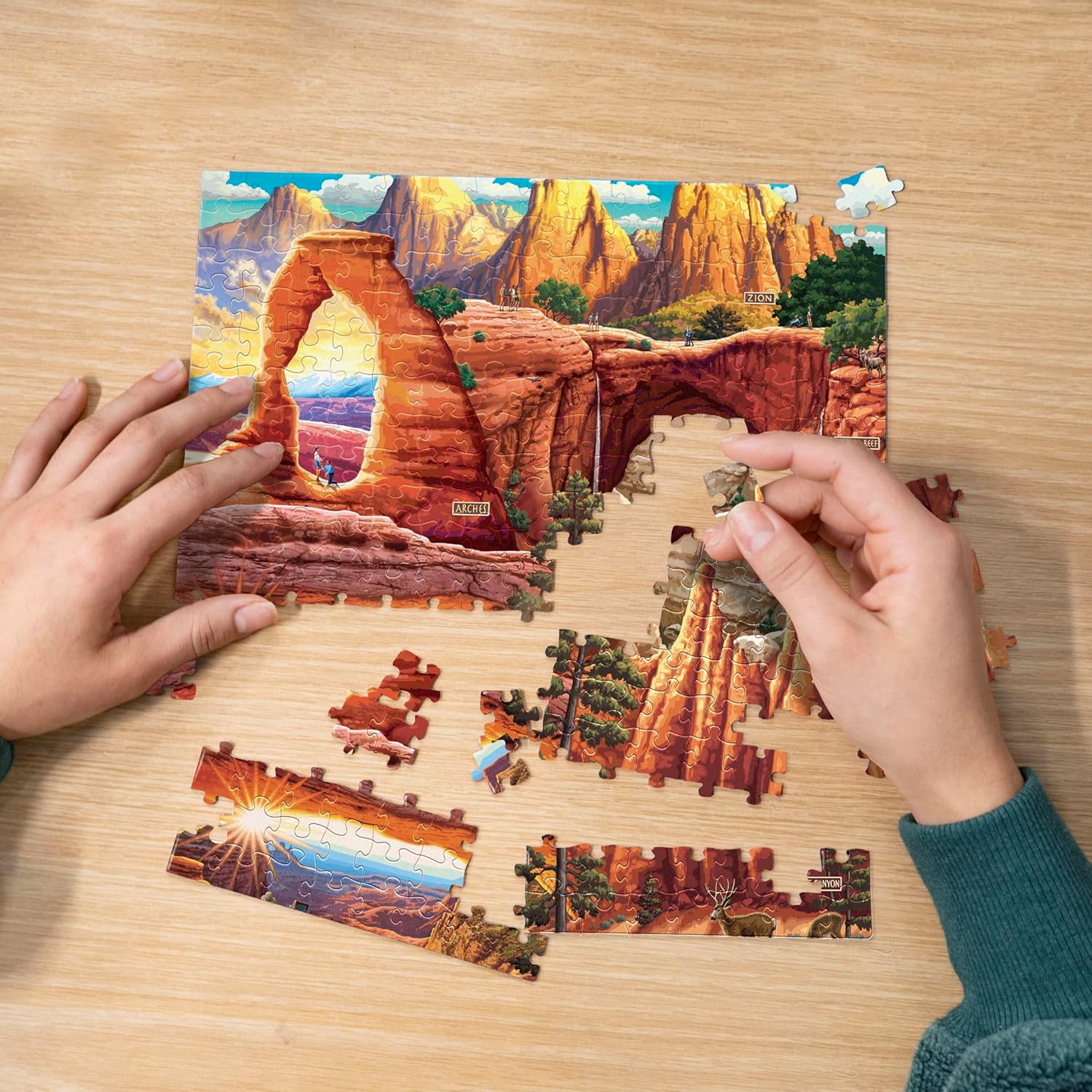 Boardwalk Puzzles Utah's 5 National Parks, 210 Piece Jigsaw Puzzle for Adults