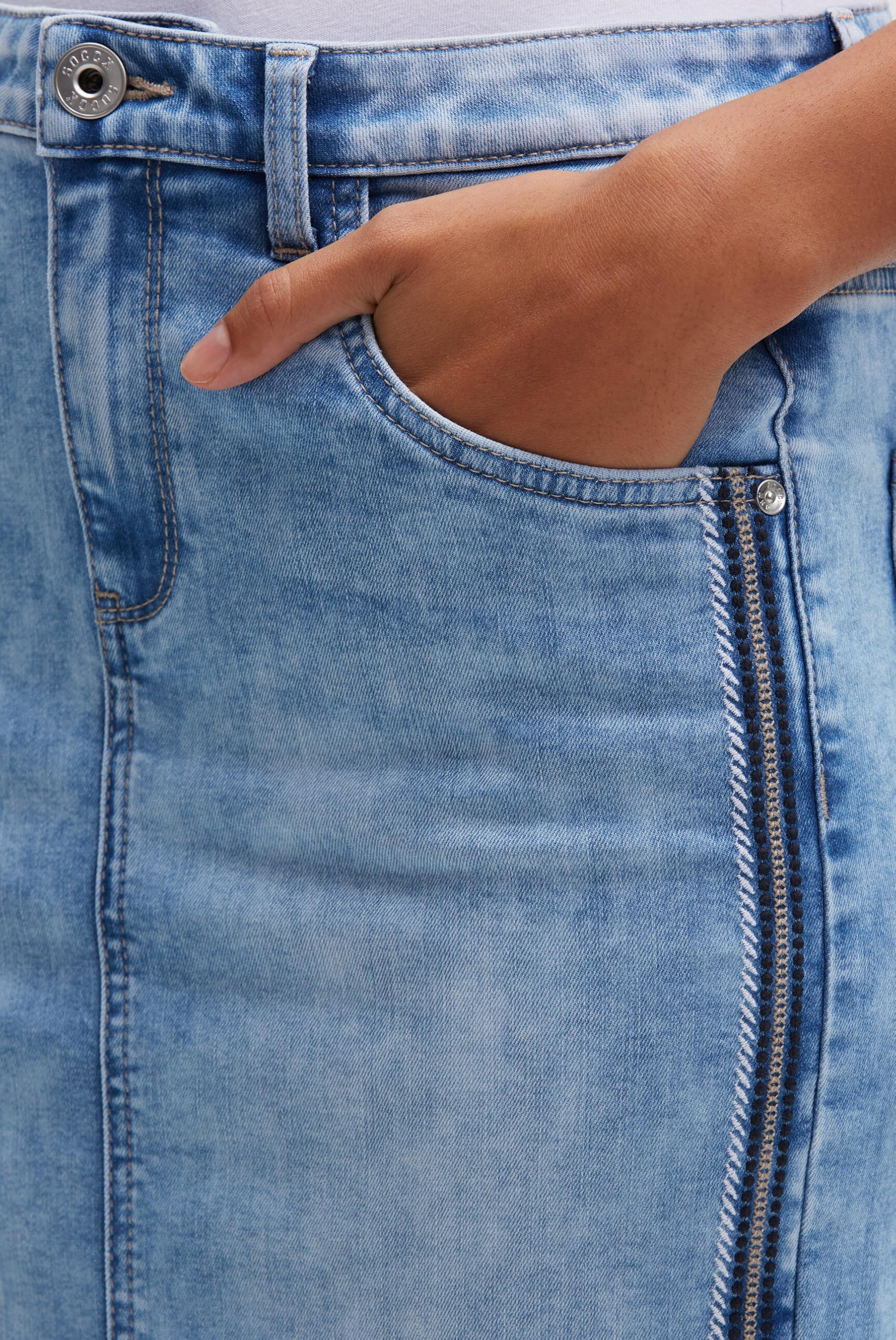 SOCCX Damen Jeansrock AN:NE