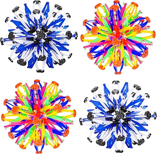 Miniatura 9 de 2 piezas de juguete de bola mágica expandible plegable para niños de 1, 2, 3 años o más, juguetes para ansiedad para niños y adultos, juguete de