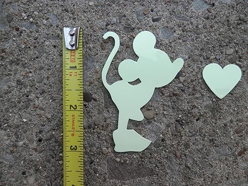 Miniatura 3 de MICKEY & MINNIE KISS  Glow In The Dark Waterproof Sticker Decal Scene  for Truck SUV Van Car Trailer Vehicle Storage Door Window Mouse Locker Laptop