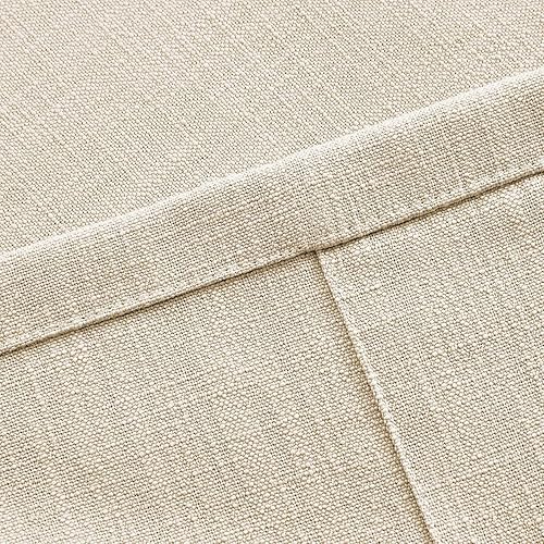 Miniatura 67 de Frelement Cortinas plisadas de lino de algodón extra anchas para oscurecer la habitación, 120 pulgadas de ancho x 96 pulgadas de largo, cortinas