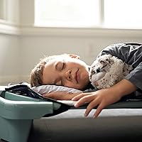 Vista 5 de Tot Cot Colchoneta para Siesta para Niños - Ropa de Cama para Guardería Preescolar de Niños Pequeños con Manta y Almohada - Edades de 2 a 5 Años