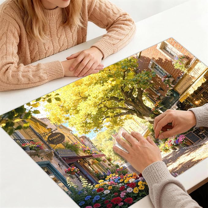 Puzzle para adultos 1000 piezas, calle europea soleada 28x20 in miniatura 6