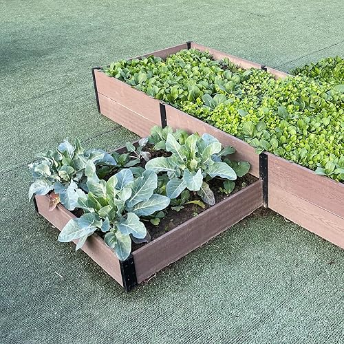 Everbloom Cama de jardín modular escalonada: una cama de jardín elevada versátil y fácil de montar con fondo abierto para cultivar verduras, flores