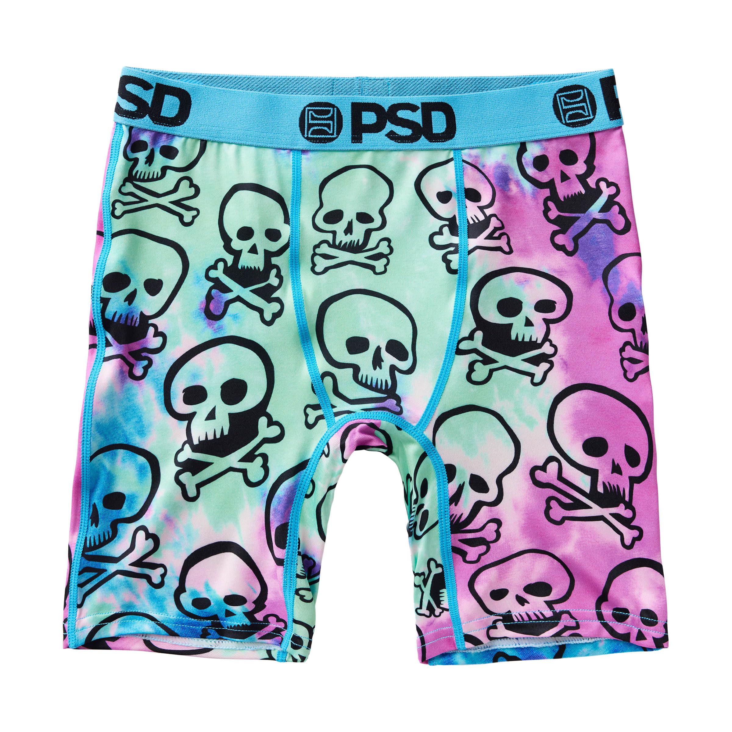 PSD Boys Boxer Briefs Washed Bones Comfortable Breathable Underwear for Boys Boys Underwear Ages 6-16 Small