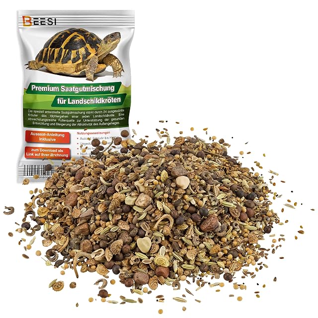 BEESI Mezcla de semillas de tortugas de 100 g para plantas forrajeras, incluye instrucciones de siembra
