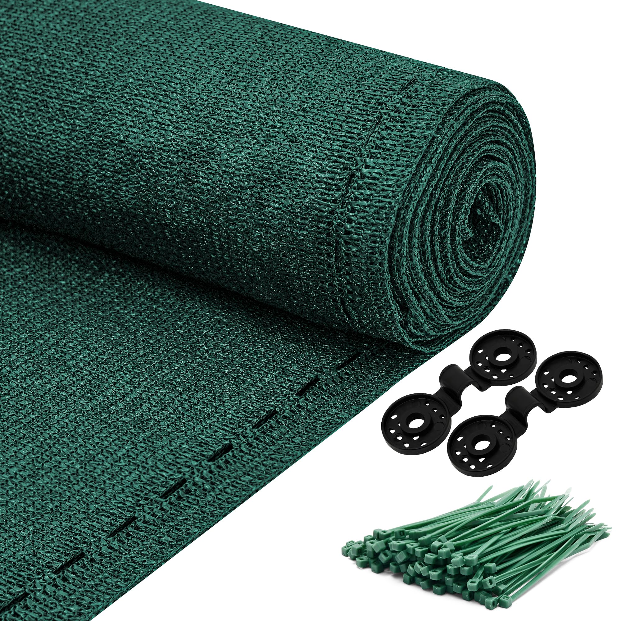 SG Traders Privacy Netting 1.8m x 10m - Garden Privacy Screen 230 GSM, HDPE Outdoor 95% Shading Net, UV-Resistant Tear Resistant Windbreak Fencing with Holes and Cable Ties, Easy to Install (Green)-image-30