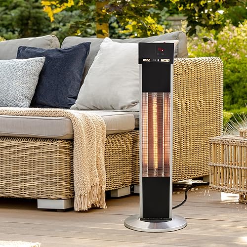 Miniatura 3 de Lifesmart Calentador de torre infrarrojo para exteriores, calor suplementario para garaje, terraza, patio, calentador eléctrico portátil