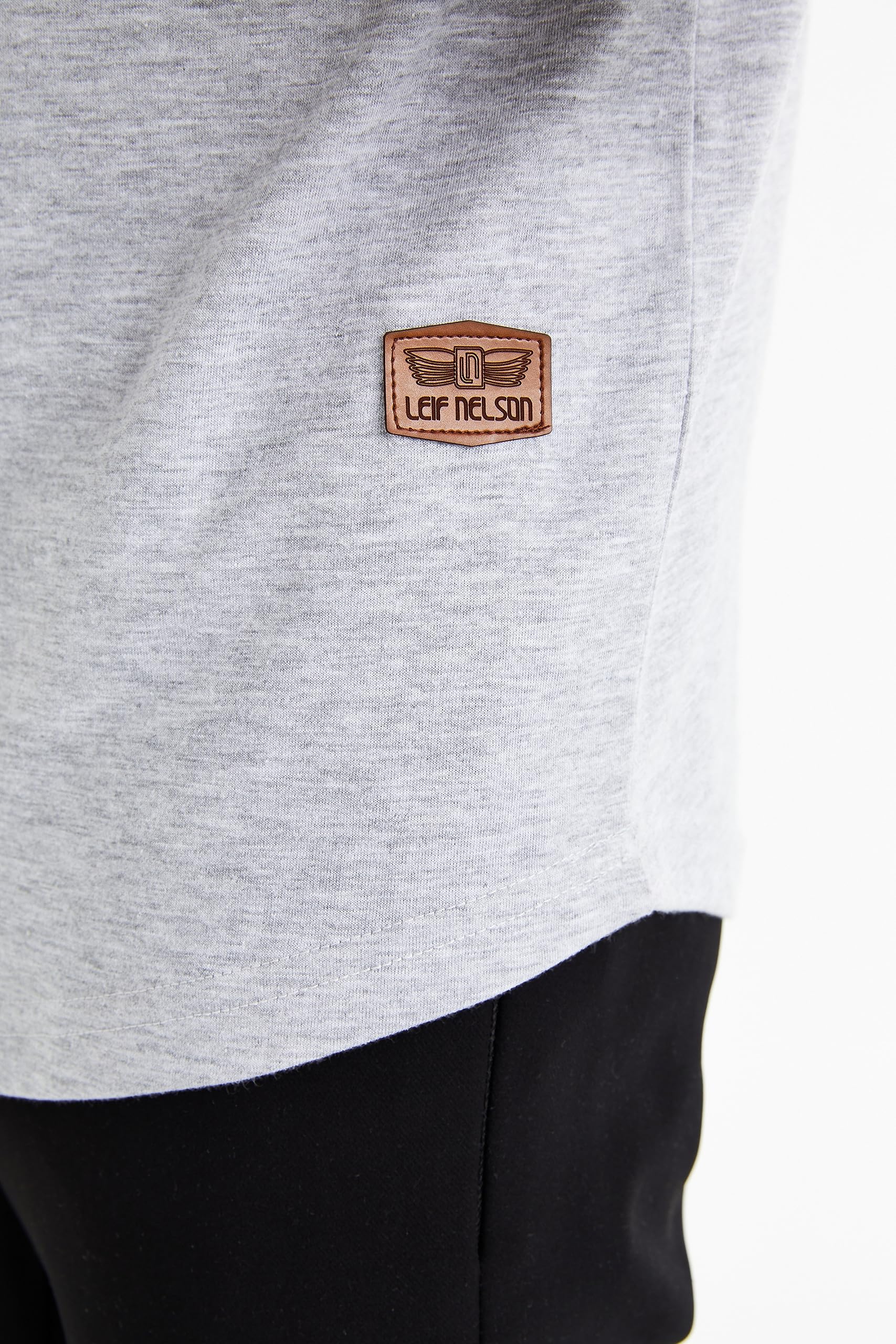 Leif Nelson Maglietta Uomo Estate Girocollo, vestibilità Regolare Maglietta Uomo 100% Cotone, Maglietta Base Uomo Manica Corta