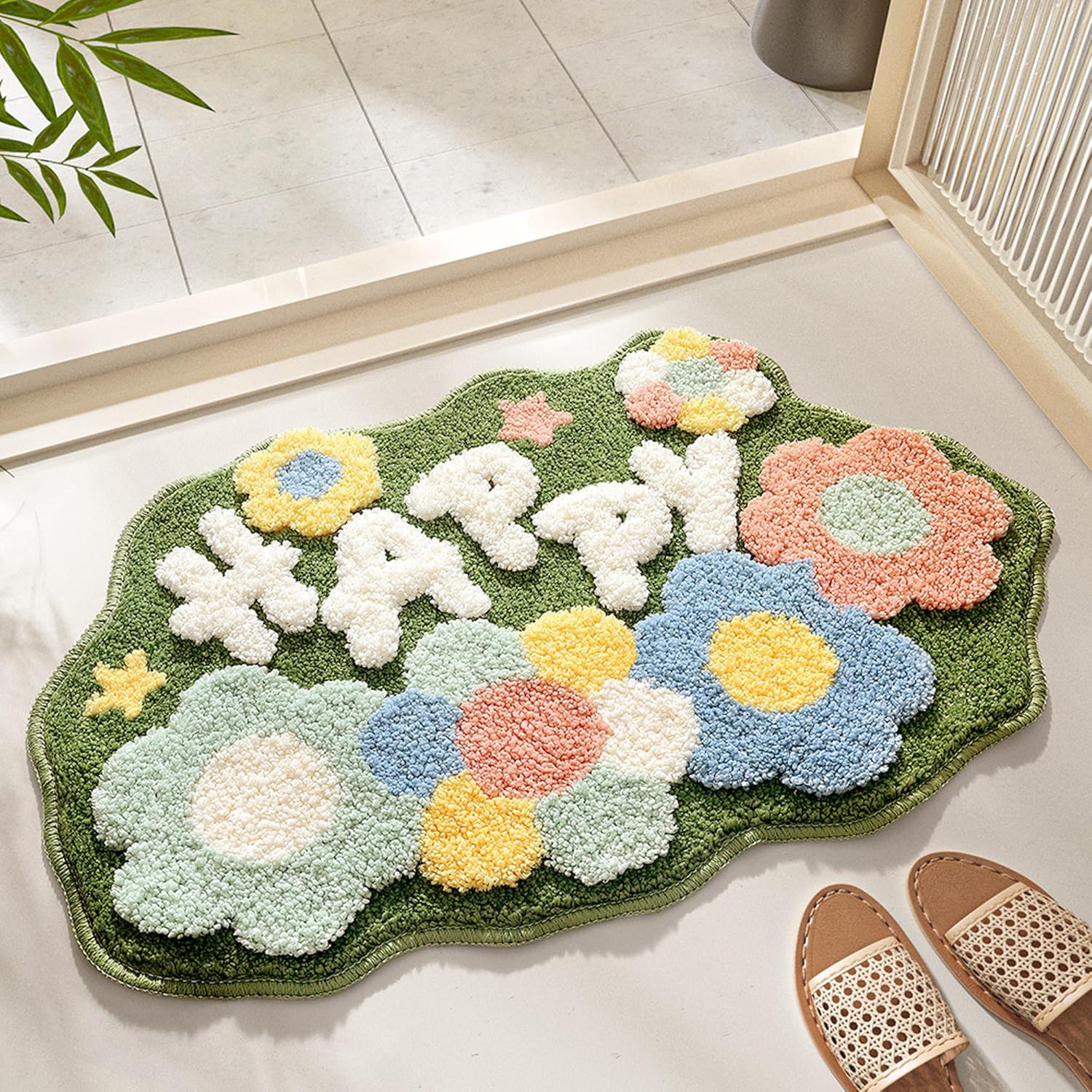 ZSHIFANG Cute Bathroom Rug Mat,18"x27",Microfiber Fun
