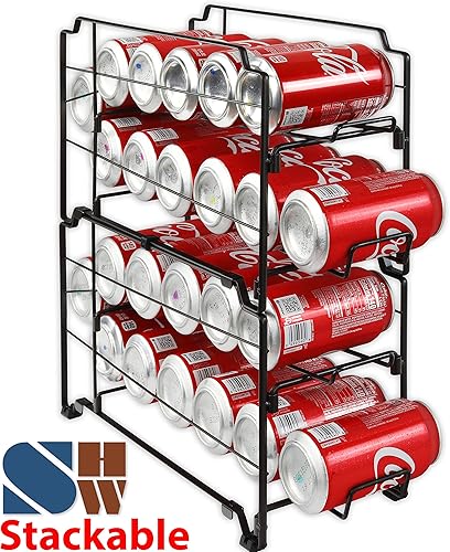 Miniatura 2 de Estante dispensador de latas de bebidas, de carga frontal, Bronce bronce,Cromado,Blanco,plateado,https://www.amazon.com/dp/undefined