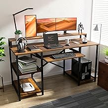 Klaxon Office Table for Home | Workstation Table Desk for Home Office | Computer Table for PC with Keyboard Tray (KB 150 CM-Forest Dark, DIY Installation)