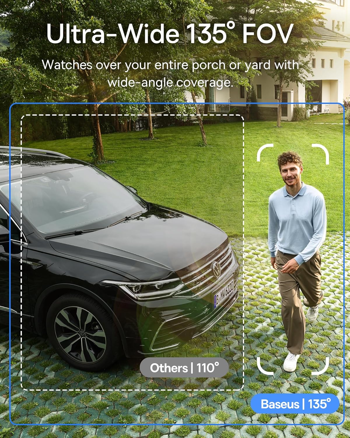Smartphone screen showing a motion detection alert from the Baseus S1 Lite camera.