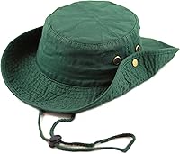 Vista 3 de The Hat Depot - Sombrero de safari, de algodón lavado a la piedra, de ala ancha, plegable, doble cara y sombrero de pesca