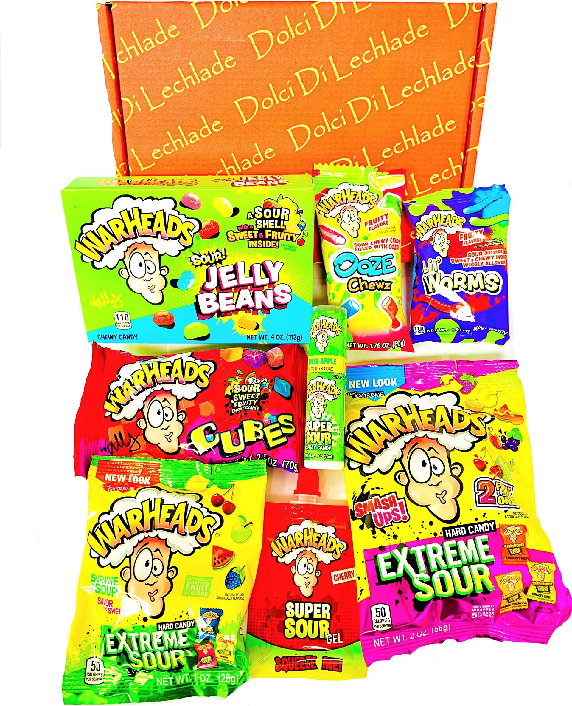 Super Sour American Sweets Gift Box Extreme USA Candy Ultimate Selection Hamper By Dolci Di Lechlade