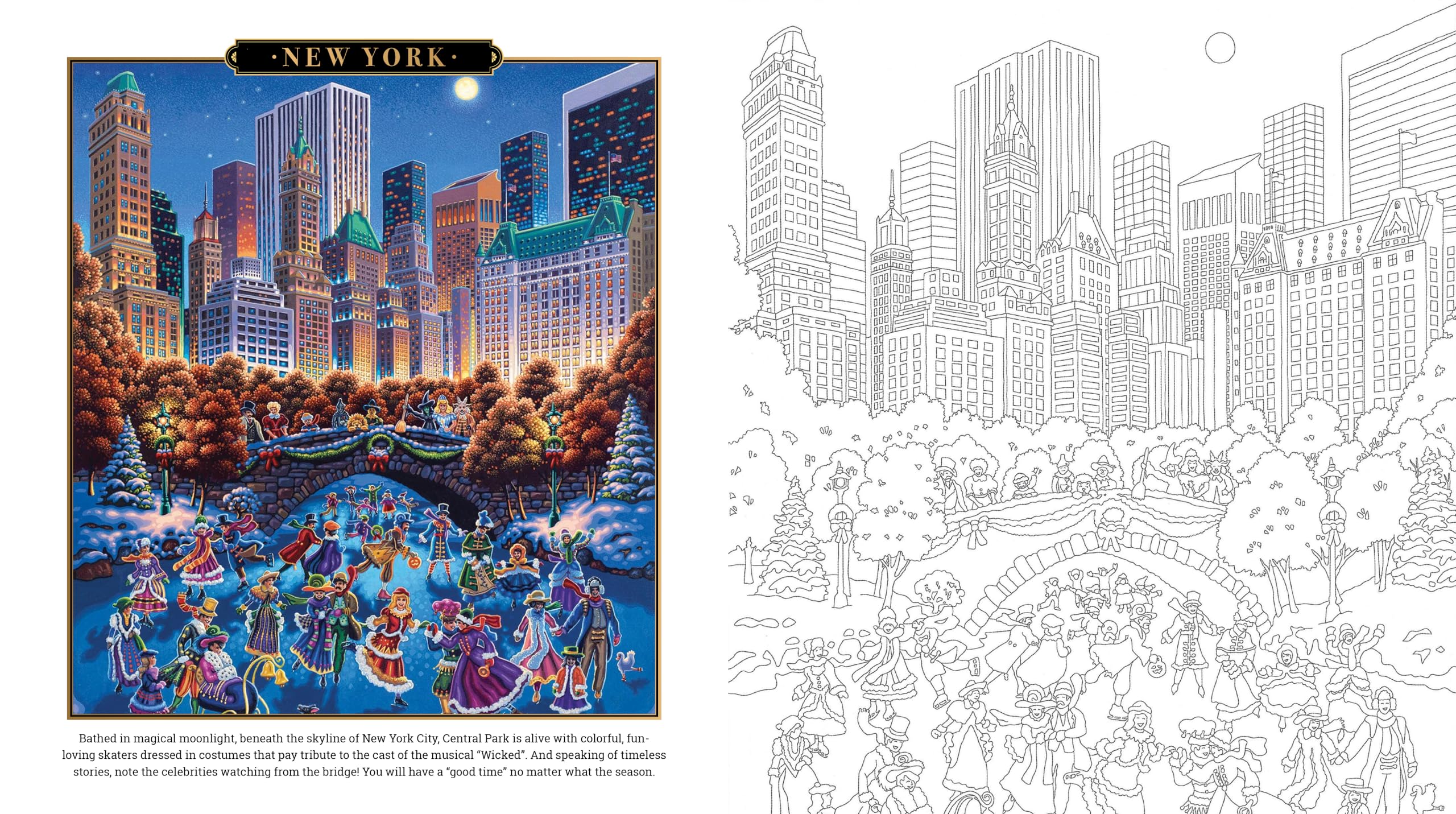 America the Beautiful Coloring Book: Color famous cityscapes and landmarks in the whimsical style of folk artist Eric Dowdle (Dowdle Coloring Book, 4) - Image 3