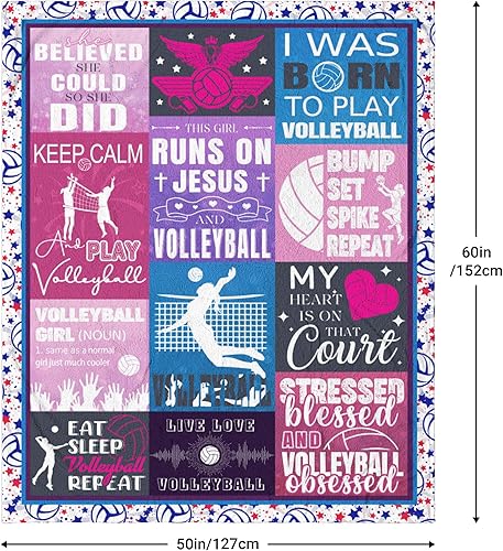 Miniatura 2 de Regalos de voleibol para niñas adolescentes, regalos de manta de voleibol, regalos de manta de voleibol, manta de voleibol de 50 x 60 pulgadas,