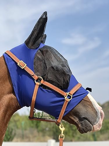 Máscara de mosca de caballo, súper cómoda, máscara de mosca de caballo, máscara elástica con orejas, solo hacemos productos que les gustan a los