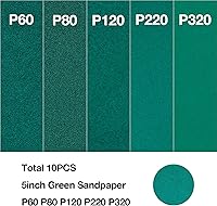 Vista 3 de 5 inch Air Random Orbital Sander for Auto Body Work, Pneumatic Palm Sander with 10 Polishing Sponge & Wool Pads, 10 Sandpapers (5 Inch Kit)