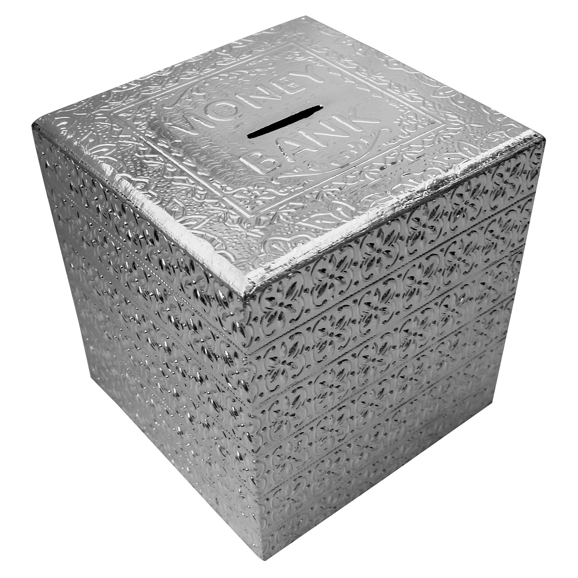 ITOS365 Handicrafted Wooden Money Bank Square Silver Kids Piggy Coin Box Gifts - 5 X 5 Inches (B018ZDHMFE) Amazon Price History, Amazon Price Tracker