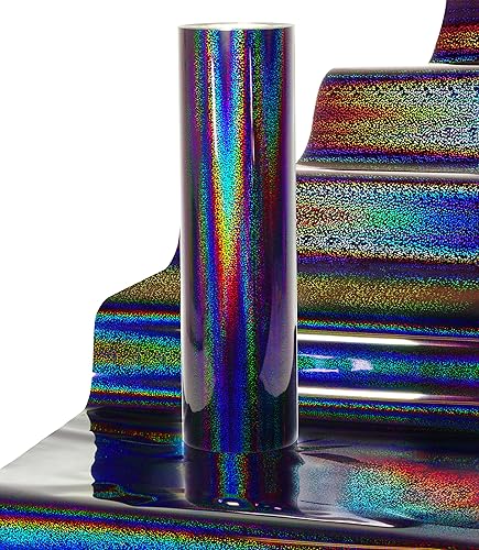 VViViD Vinilo de transferencia de calor con confeti plateado con purpurina, diseños de hierro en camisetas de 10 pulgadas x 8 pies