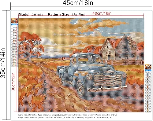 Miniatura 2 de LCOZX Pintura artística con diamantes, kit de pintura de diamante para adultos, pintura de carretera por números para adultos, ocio en el hogar,