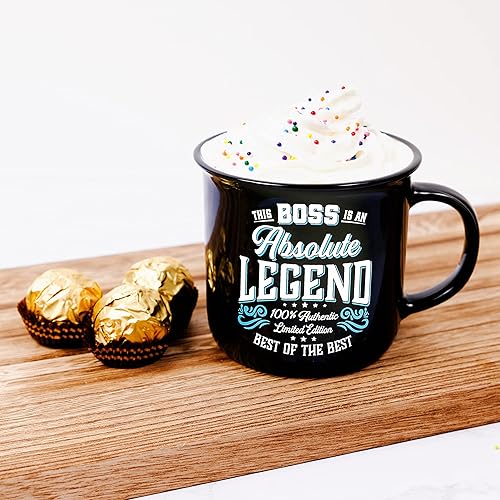 Miniatura 2 de Pavilion Gift Company - Boss Absolute Legend - Taza de cerámica de 13 onzas, taza de café de doble cara, regalos para jefes, taza de jefe, 1 unidad,