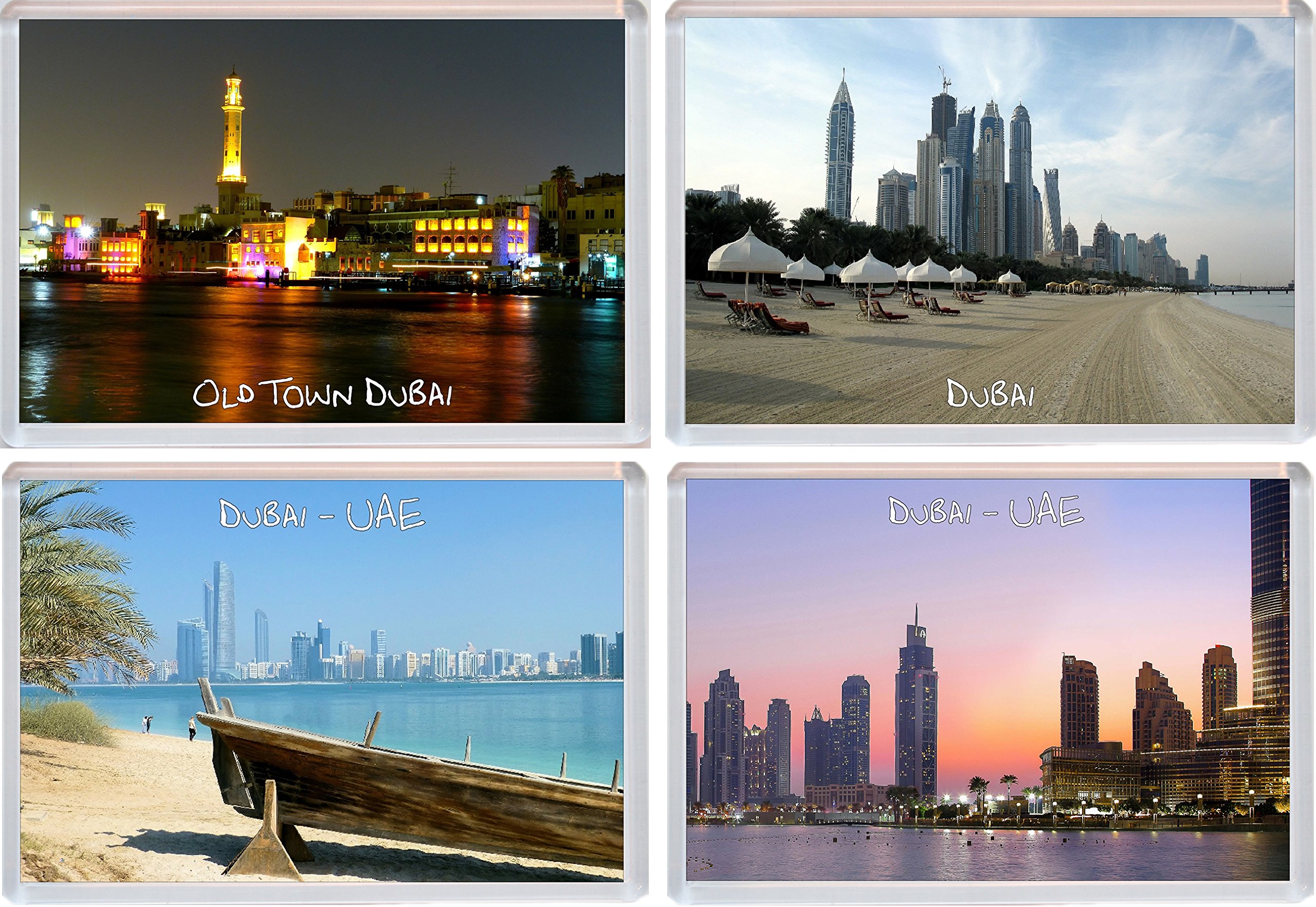 Dubai - UAE - United Arab Emirates - 4 PACK - Jumbo Fridge Magnet/MagnetsGift/Souvenir/Present