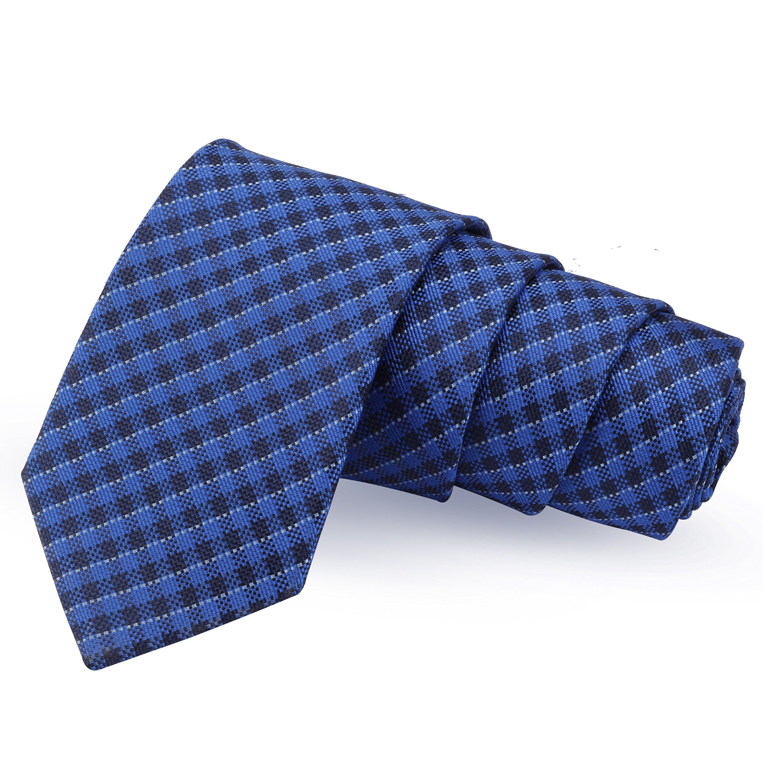 Genteel Blue & Black Colored Microfiber Necktie for Men (1106-00-558820)-image-45