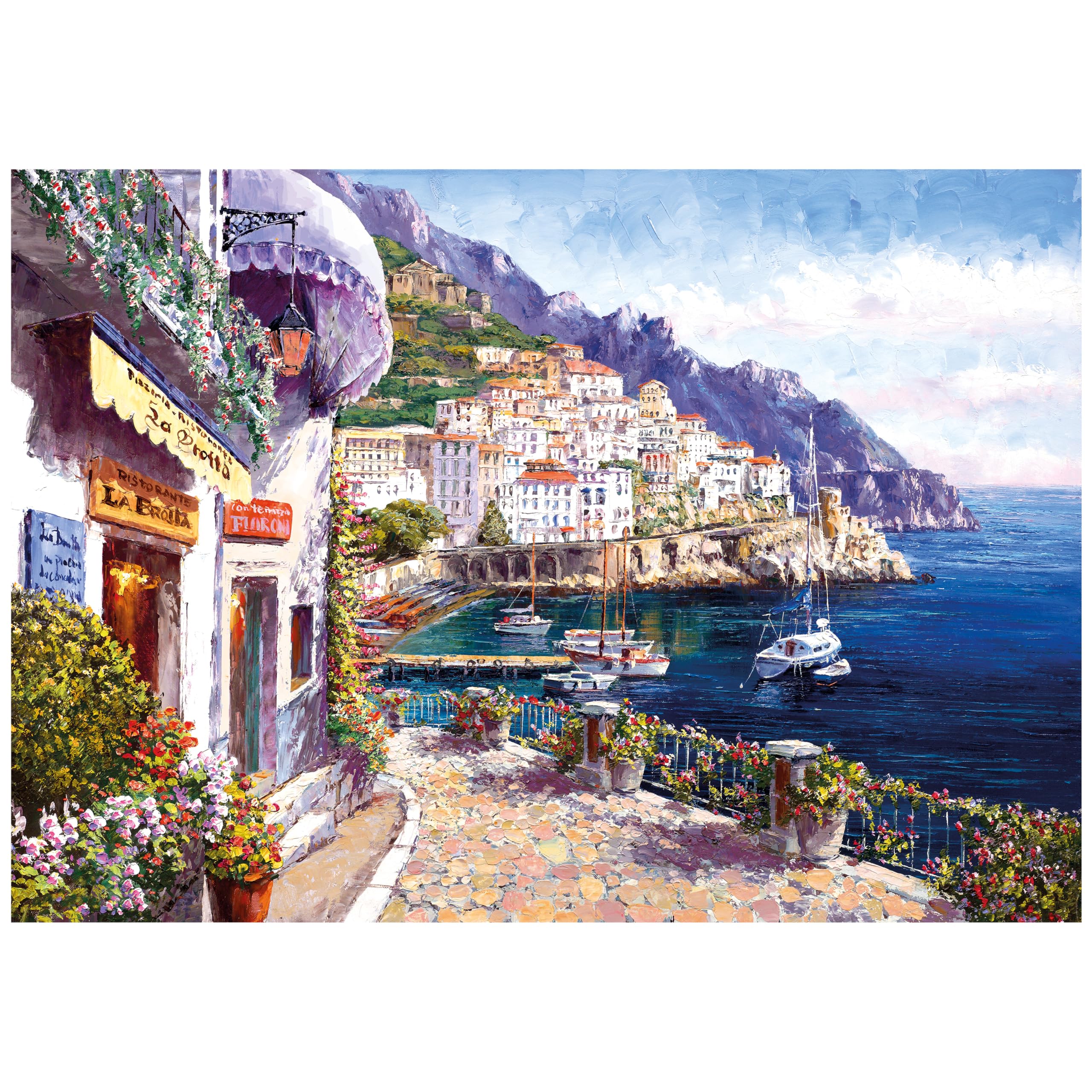 Wentworth Jigsaw Puzzle - Amalfi Afternoon - 250 Pieces - For Adults - Shaped Puzzle Pieces & Themed Whimsies - Great for a Gift