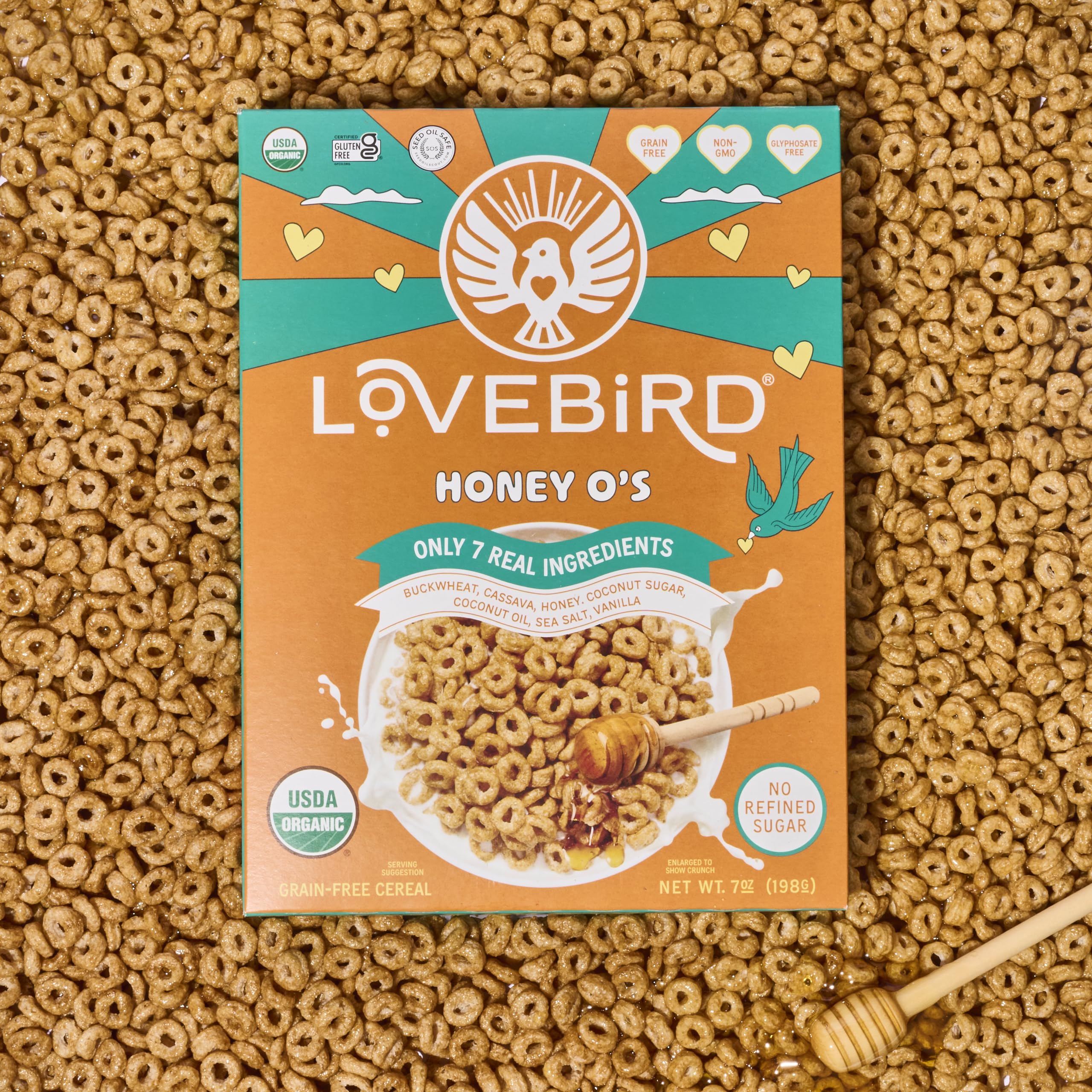 Lovebird, Cereal Honey Grain Free, 7 Ounce thumbnail 6