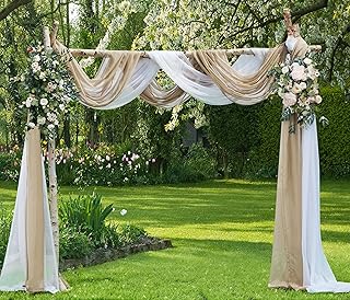 WARM HOME DESIGNS XXL Wedding Arch Draping Fabric Bundle Has 2 360 Inch ...