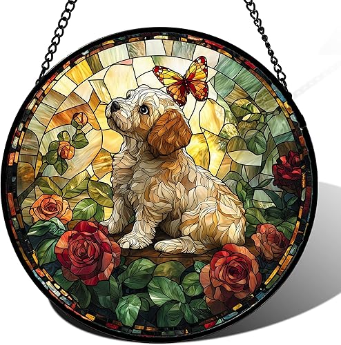 Miniatura 29 de Colgante de Vidrieras para Ventana - 5 Gatos en una Rama Atrapasol para Ventanas Puertas Decoración del Hogar y Navidad, Día de la Madre Día del