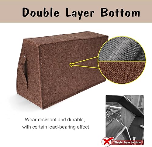 Miniatura 3 de PET ARTIST Cesta de almacenamiento y organización plegable resistente para perros, bonita caja de juguetes para perros con asas, caja de juguetes