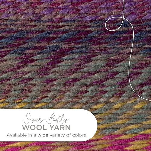 Vista 258 de Lion Brand Yarn Wool-Ease Thick & Quick Yarn - 318.2 ft, Graphite Grafito