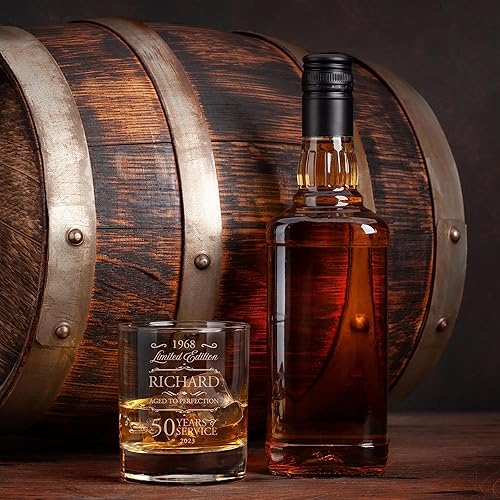 Miniatura 6 de Regalos de jubilación para hombres, vaso de whisky personalizado, 5 diseños, 10 onzas, vaso de whisky rock grabado, los mejores regalos de