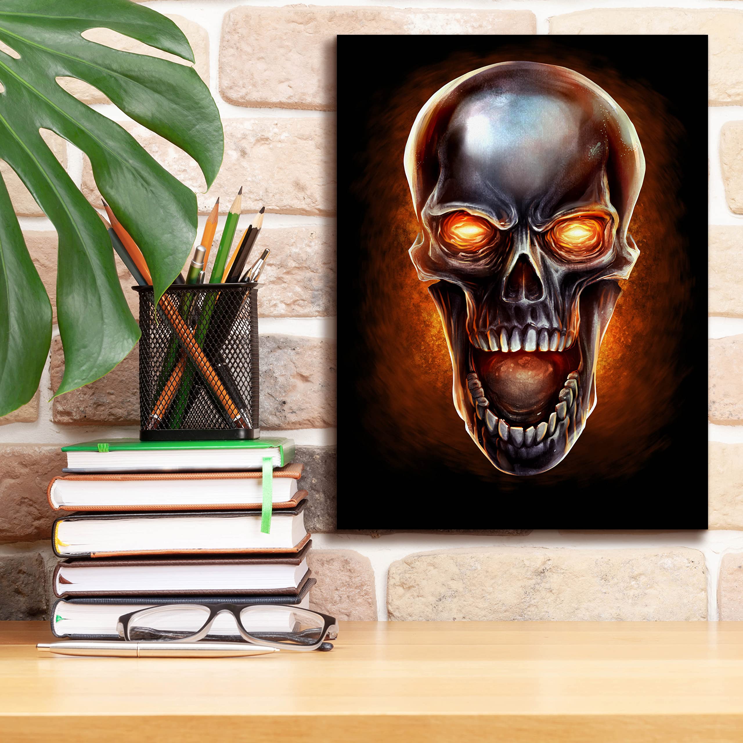 Amazon.com: Epic Graffiti 'Metal Fire Skull' by Flyland Designs