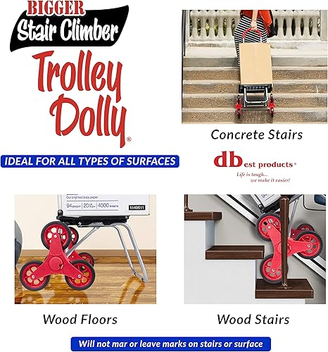 Miniatura 5 de Carro de compras Dbest Dolly, para tienda de comestibles, plegable, para apartamento, modelo apto para escaleras