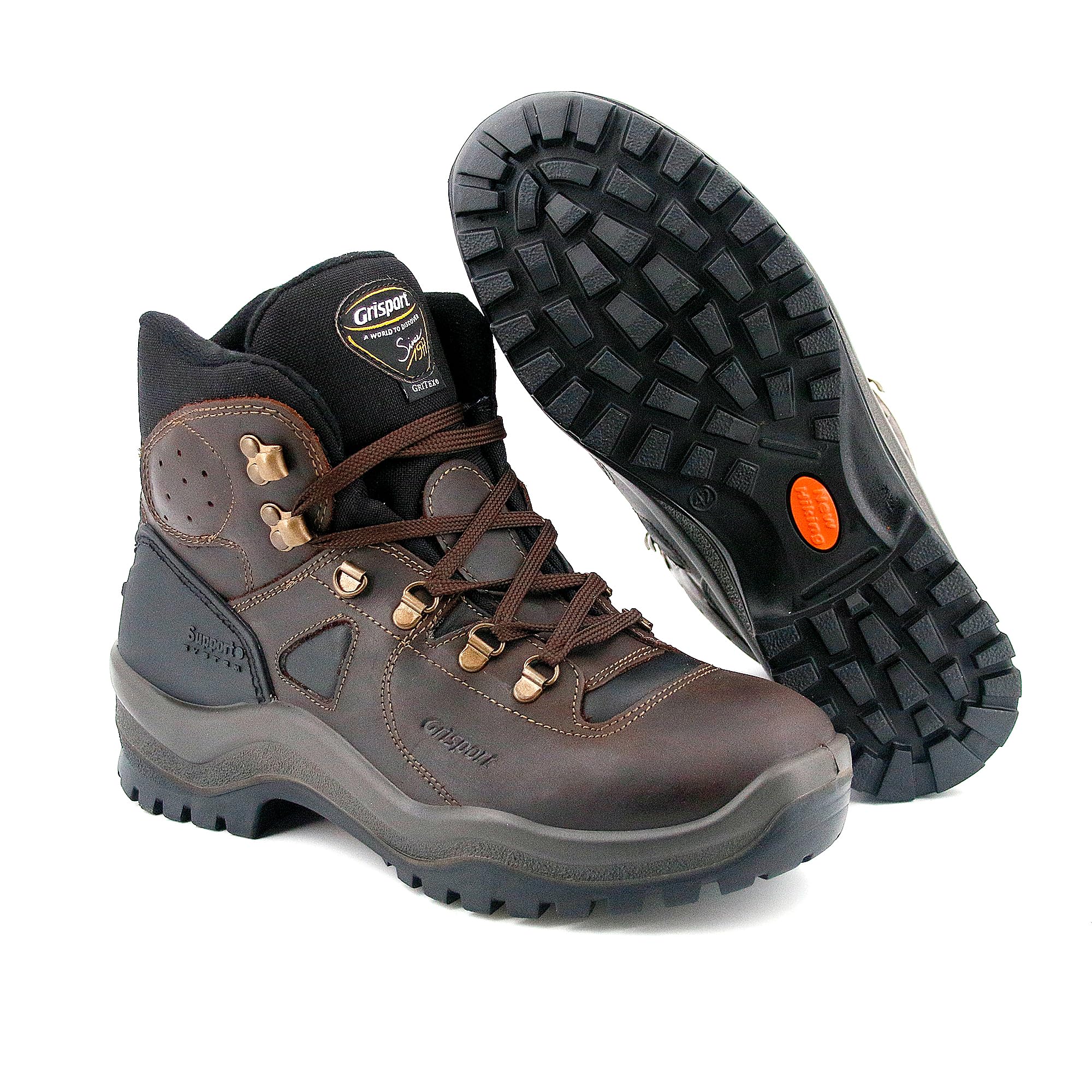 Grisport Scarpe Uomo Escursionismo Camminata Scarponi Montagna Stivali Impermeabili Pelle Lontra Dakar Trekking 629DV.9G (Marrone, 41)