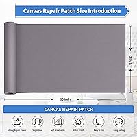 Vista 215 de KING MOUNTAIN Parche de reparación de lona de 9 x 11 pulgadas, 2 piezas, parche de tela impermeable autoadhesivo para sofás, tiendas de campaña
