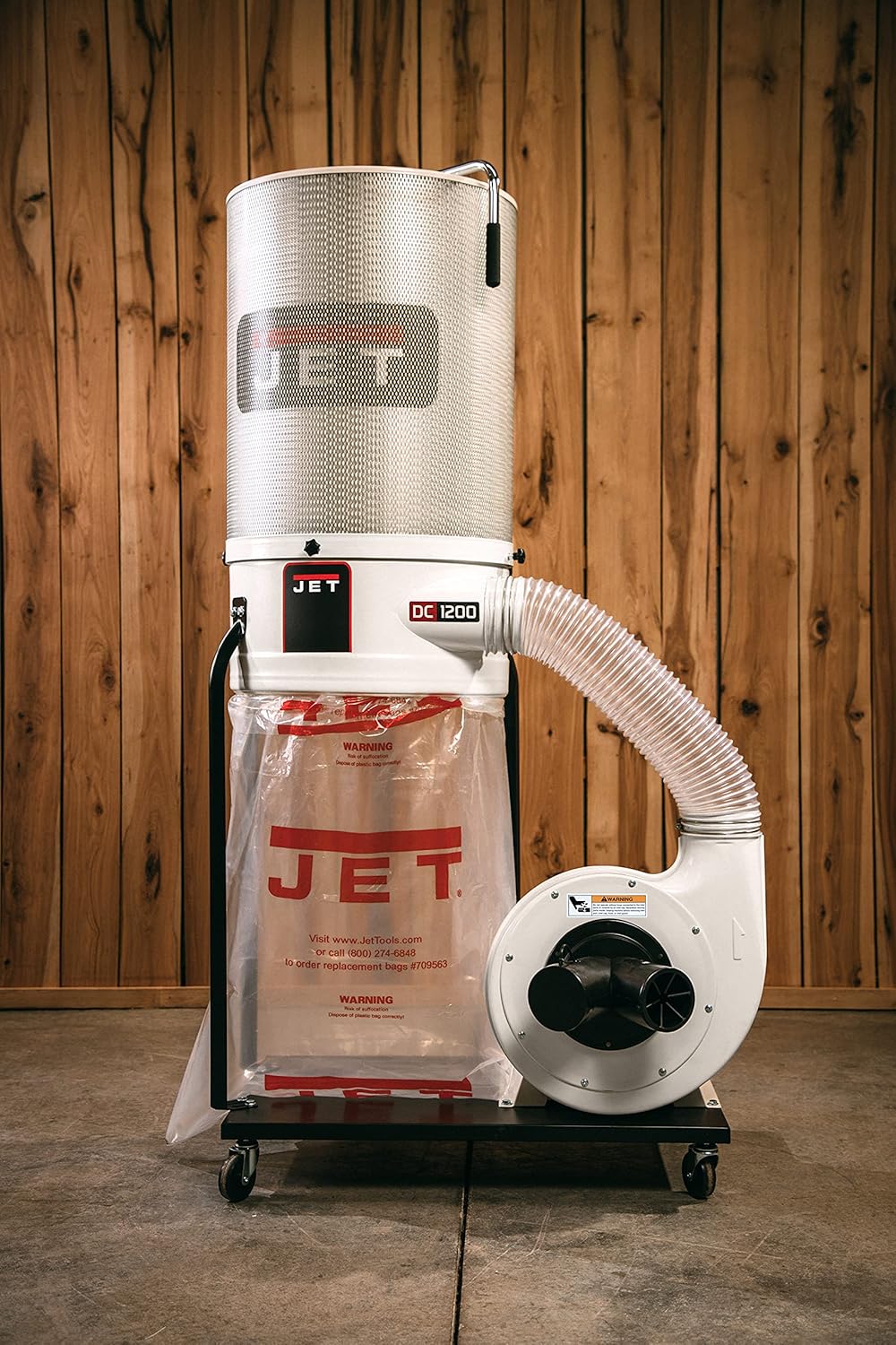 Jet DC-1200VX-BK1 Dust Collector 2HP 1PH 230-Volt 30-Micron Bag Filter Kit - Shop Dust Collectors - 