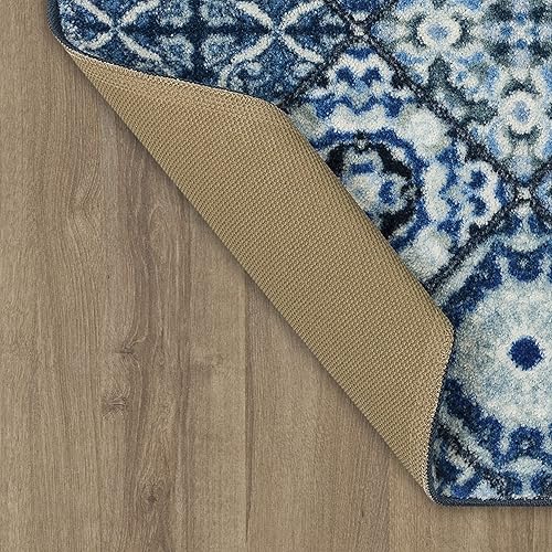 Miniatura 7 de Mohawk Home Tapete de cocina marroquí azul marino de 1 pies 6 pulgadas x 2 pies 6 pulgadas