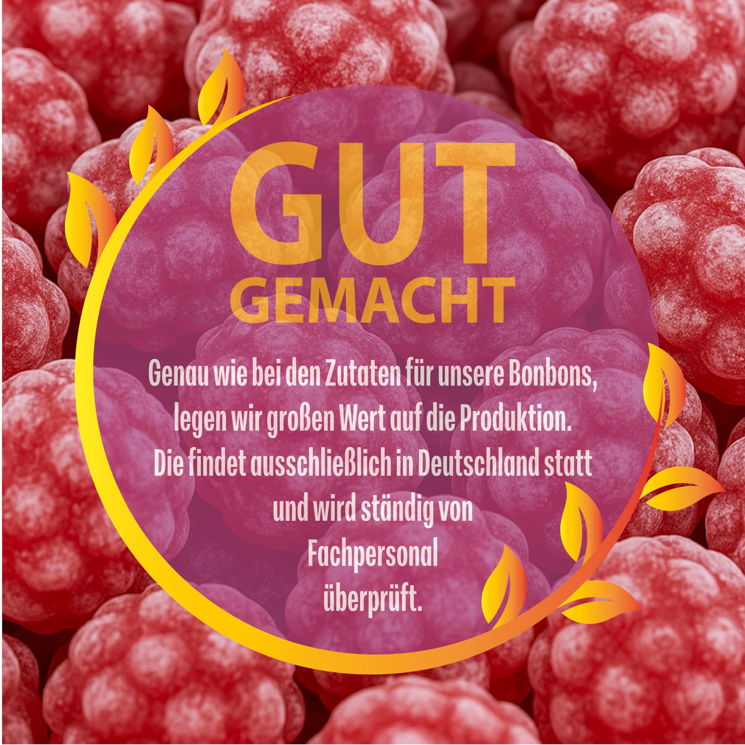 WILHELM Müller Himbeer Bonbons - Fruchtbonbons wie früher - Fruchtige Bonbons mit Himbeer Geschmack - Süßigkeiten im praktischen Beutel aus Deutschland - 2500g