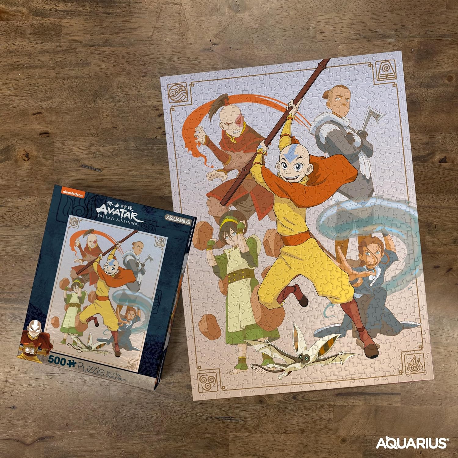 AQUARIUS Avatar Cast (500 Piece Jigsaw Puzzle) - Glare Free - Precision Fit - Officially Licensed Avatar The Last Airbender Merchandise & Collectibles - 14x19 Inches