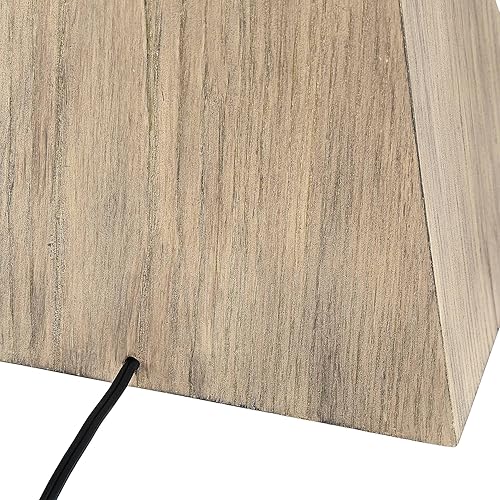 Miniatura 5 de Franklin Iron Works Oak River - Lámpara de pie rústica de arco con puerto de carga USB, 66 12 pulgadas de alto, madera gris oscuro, pantalla de