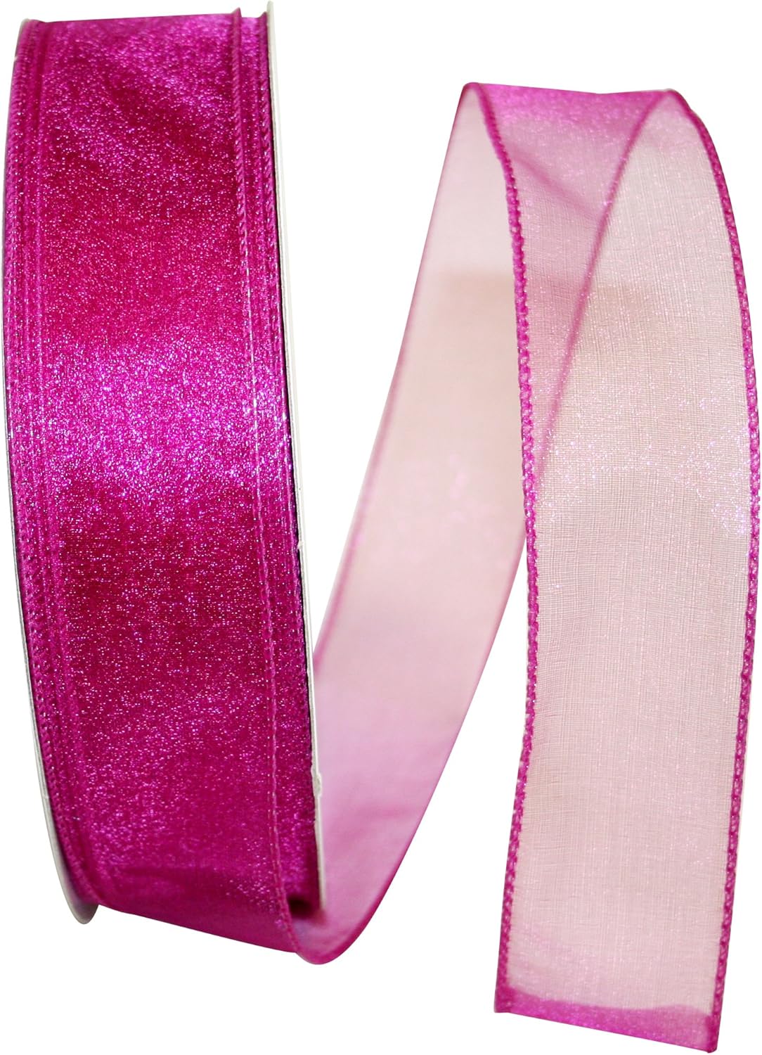 Reliant Ribbon 99908W-952-09K Sheer Lovely Value Wired Edge Ribbon, 1-1/2 Inch X 50 Yards, Magenta