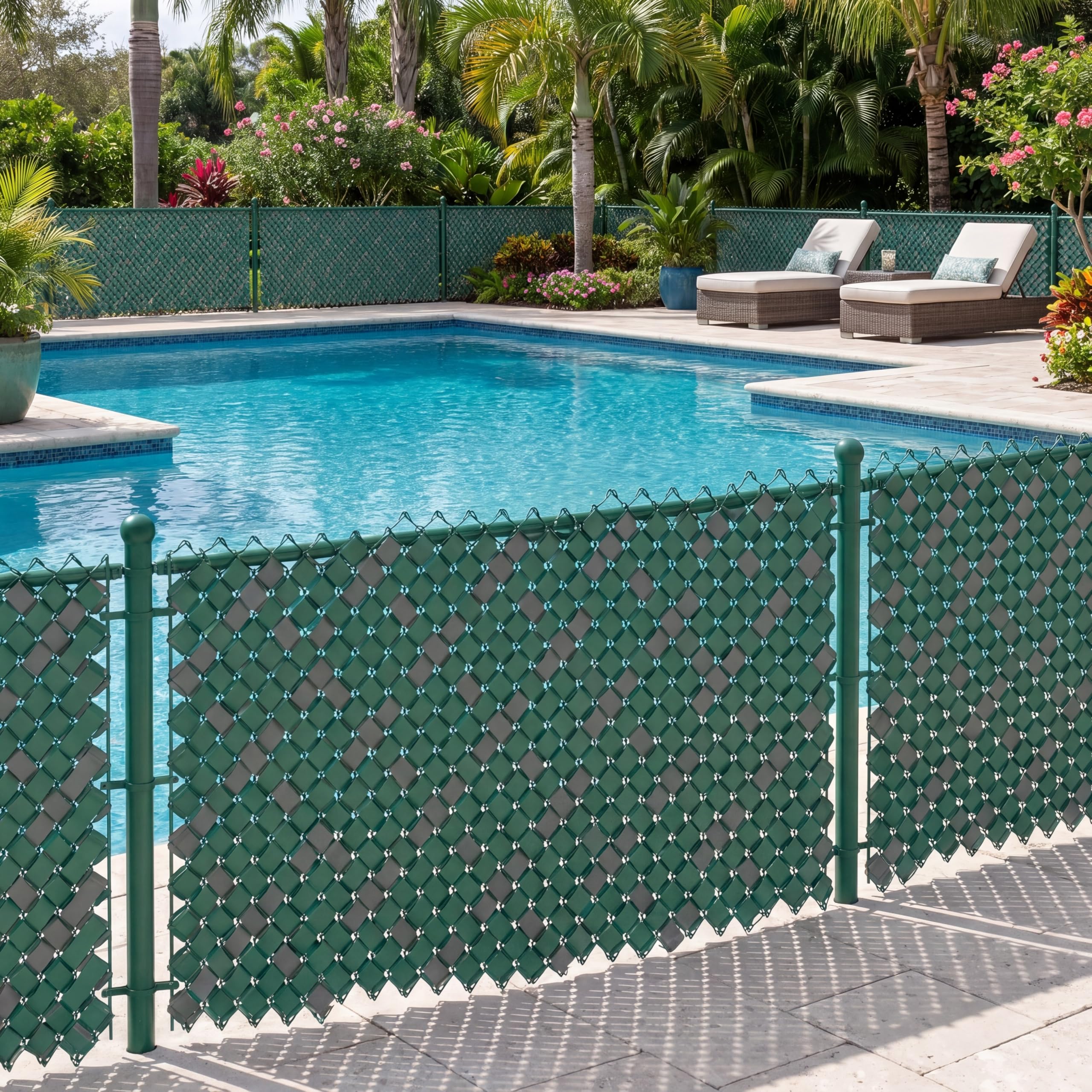 YRHome Strisce Privacy PVC 210m 4,7 cm Altezza 9,87㎡ per Recinzione Doppia Barra, Resistente agli Agenti atmosferici e UV, Opaco Giardino Balcone terrazzo, con 420 Clip di Fissaggio, Grigio