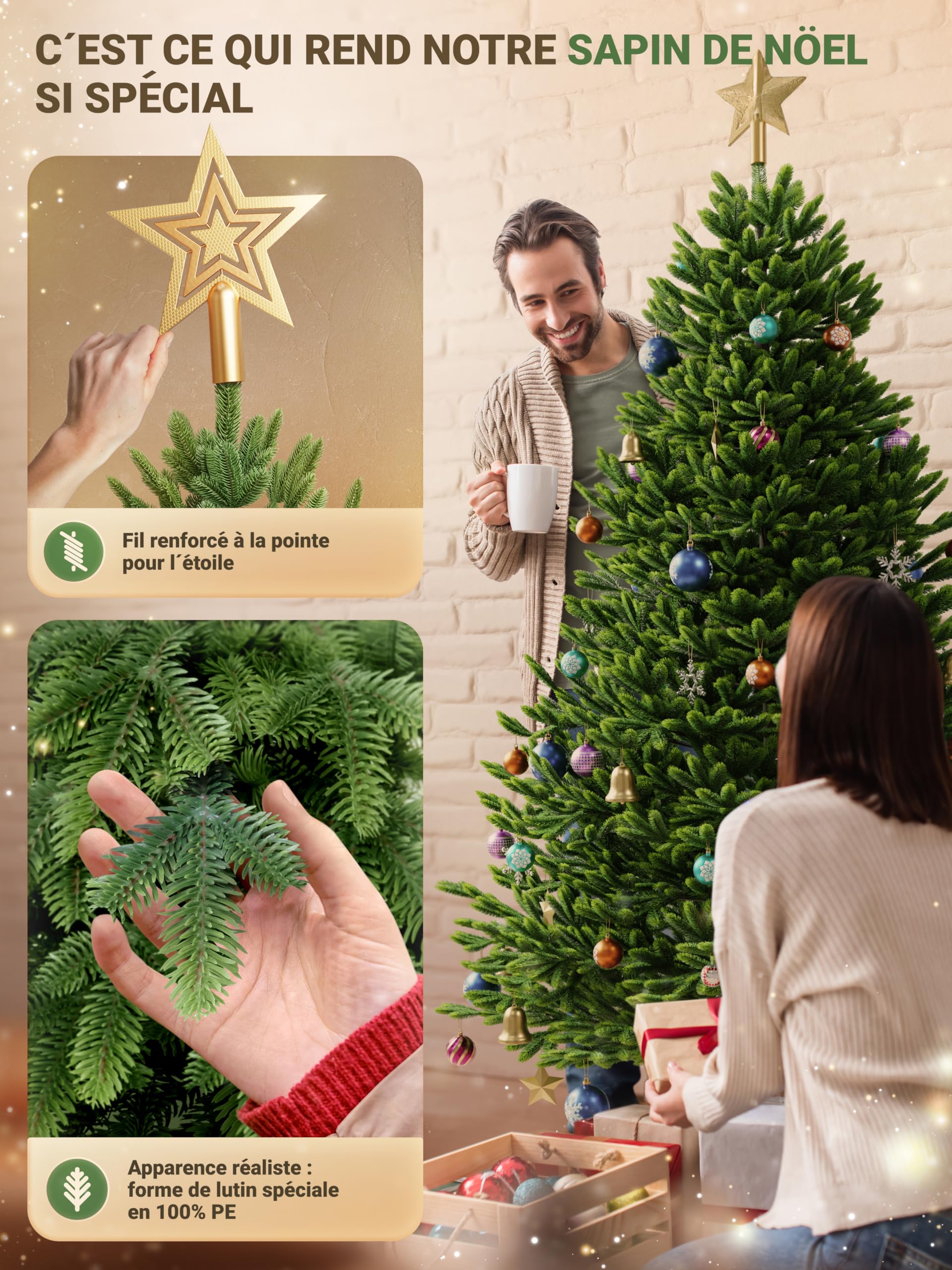 Sapin De Noël Artificiel Fin Épicéa North Valley 1,8 M - National Tree Company - Design Réaliste Avec Branches Articulées