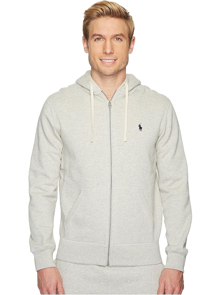 White Polo Ralph Lauren Classic Fleece Full-Zip Hoodie